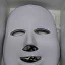 LED Face Mask Light Therapy, Red Light Therapy Mask with 7 Colors, 850nm Infrared & Red Light Therapy for Face, Portable Anti-Aging Skin Rejuvenation Tool with Timer for Home Use (White)