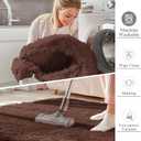 OLANLY 2x5 Machine Washable Runner Rugs for Hallway, Soft Fluffy Shaggy Bedside Rugs for Bedroom, Living Room, Indoor Floor Carpet for Kids Girls and Boys, Nursery Rooms, Home Decor Aesthetic, Coffee