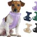 Wisedog No Pull Lightweight Dog Harness: Adjustable Breathable Pet Vest Harness with Soft & Comfortable Cushion for Dogs (Medium, Lilac) (M:Neck=11.81"-18.11"/Chest=18.11"-27.95")