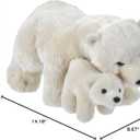 Wild Republic Mom & Baby Polar Bear Plush, Stuffed Animal, Plush Toy, Gifts for Kids, 14"