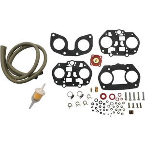 Carburetor Rebuild Kit with Fuel Filter Replacement for 36 40 45 48 Dellorto Drla Downdraft Carburetor