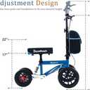 All Terrain Steerable Knee Scooter Crutch AlternativeDeluxe Medical Scooter Double Handbrake,for Adults Injured Ankle & Foot Recovery Scooter in Blue