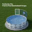 ECOPOOLTECH Pool Basketball Hoop Backstop Net – 59 x 37 Inches, 1 Section Protection Net for Round Above Ground Frame Pool only.