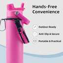 26oz Insulated Water Bottle with 2-in-1 Straw & Spout Lid,Moss Green | 18/8 Stainless Steel Vacuum Flask, Keeps Cold 24H. Leakproof Sports Tumbler with Braided Carry Strap for Gym & Travel