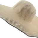 Wide Brim Roll-up Big Beautiful Solid Color Floppy Hat