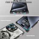 Magnetic Case Made for iPhone 15 Pro Max 6.7 Inch (Compatible with MagSafe) Glitter Phone Case with Black Butterfly Design Soft TPU Reinforced Corners Shockproof Bling Phone Cover for Women