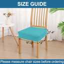 Smiry Waterproof Seat Covers for Dining Room Chairs Set of 4, Stretch Jacquard Removable Washable Chair Seat Slipcovers Protector, No Rear Covers, Aqua