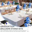 4 Set Graduation Party Balloon Stand Kits for Table Centerpieces Balloon Tables Holders with Congrats 2026 Graduation Party Decorations for School College Photo Props(Blue)