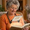 Magnifying Glass with Light for Reading, Hands Free Neck Magnifier, 3-in-1 Wearable Handheld Stand, Large Rectangular Lens 4.6"6.5", Dimmable 3 Color LED Light for Close Work