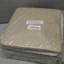 13 x 13 Inch Cube Storage Bins, 6 Pack Extra Large Collapsible Fabric Storage Bin with Ropes, Foldable Storage Cubes for Home (White & Beige-13"x13"x13")