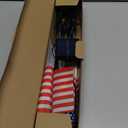 4th of July Decorations Outdoor American Flag Lights, 6-Pack Red White and Blue Solar Stars Lights with 6 USA Flags & 30LED,Bright Patriotic Pathway Lights for Memorial Day Yard Lawn Decor