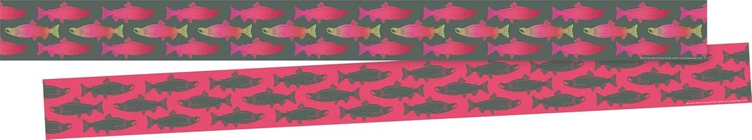 Barker Creek Double-Sided Border, Sea & Sky Salmon, Trim Out Bulletin Boards and Create Colorful Displays with 70' of Designer Double-Sided Border, 3" x 70', Pack of 2