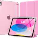 iPad (A16) 11th Generation Case 11 Inch 2025, iPad 10th Gen Case 10.9 Inch 2022 with Pencil Holder, Slim Light Trifold Protective Cover with Hard PC Translucent Back Shell, Watermelon Pink
