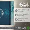 Gaiam Yoga Mat - Premium Print Reversible Extra Thick Non Slip Exercise & Fitness Mat for All Types of Yoga, Pilates & Floor Workouts