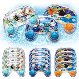 Cleboen 12 Pack Handheld Water Games for Kids, Water Ring Toss Handheld Games Space Party Favors Goodie Bag Stuffers Classroom Rewards for Boys Girls, Stress-Relief Car Games Travel Toys for Kids