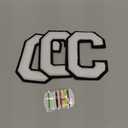 3Pcs Chenille Letter Patches Iron on Patches Varsity Letter Patches Chenille Embroidered Patch Sew On Patches for Clothing Hat Bags Jackets Shirt (White, C)