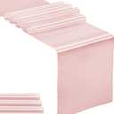 5-Pack Satin Table Runner Rose Gold 12 x 108 inches Long, Table Runners for Wedding, Birthday Parties, Banquets Decorations5 Pack, 12x108 Inch, Rose Gold