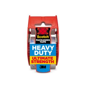Scotch Heavy Duty Shipping Packing Tape, Clear, Shipping and Packaging Supplies, 1.88 in. x 27.7 yd., 1 Tape Roll with Dispenser