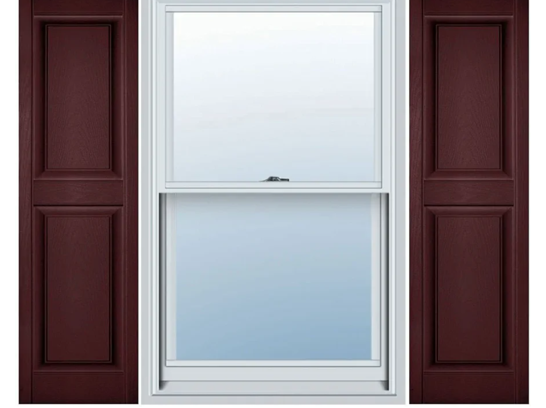 Builders Edge 12"W x 40"H Shutters (Per Pair), 167 - Bordeaux
