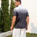 uideazone Mens Golf Shirt Dry Fit Athletic Polo Shirts Moisture Wicking Performance 3D Print Short Sleeve (Small)