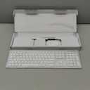 Seenda Wireless Keyboard and Mouse Combo, Rechargeable Quiet Keyboard Mouse, Sleek and Ultra Thin Design, Full-Size with Number Pad for Windows, Laptop, PC, Notebook, Desktop- Silver and White