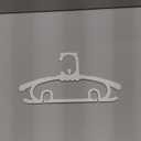 Finnhomy Non-Slip Clothes Hangers for Baby and Kids 20-Pack Velvet Hangers with Movable Clips, Heavy-Duty and Space-Saving for Pants,Skirts, Coat, White