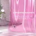 AmazerBath 72x78 Long Shower Curtain Liner, Clear Pink Plastic Shower Liner, Waterproof PEVA Shower Liners, Cute Lightweight Shower Curtains for Bathroom with 3 Magnets & 12 Rustproof Grommets
