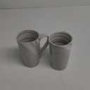 20 OZ Large Coffee Mugs, Grey Marble Ceramic Tall Beer Cups with Handle, Set of 2 600 ml Oversized Porcelain Bulk Big Tea Cup for Men Women Gifts Mom and Dad (Gray)