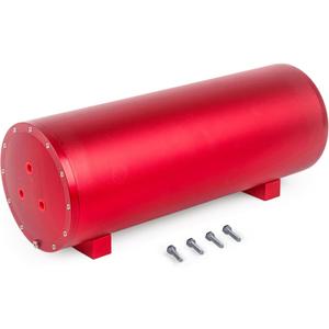 Air Tank 1.6 Gallon 6 Liter 7 Ports for Air Compressor Suspension Ride Bag Storage Tank Car Train Truck Horn,1/4 Inch NPT 200 PSI, Aluminum Red