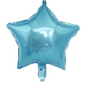 MEETINGU Light Blue Star Shape Foil Balloons 18Inch Light Blue Foil Balloons 10 PCS Baby Blue Star Mylar Balloons for Wedding, Graduation, Baby Shower, Birthday Party Decorations