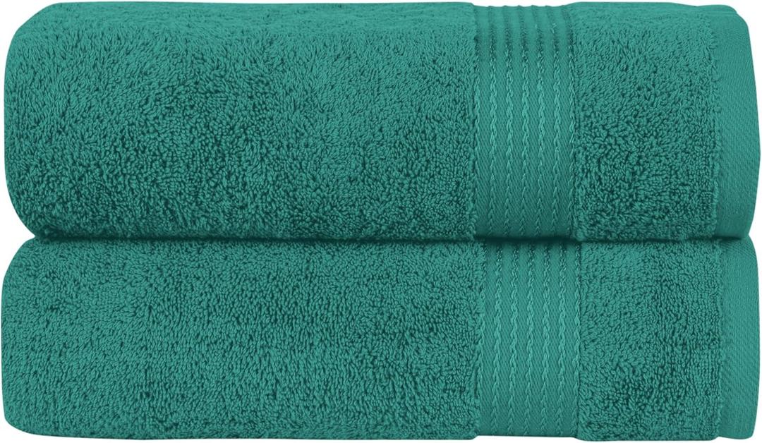 Premium Towel Set of 2 Hand Towels 18" x 30" Color: Teal Blue |100% Cotton|12 Ultra Soft and Highly Absorbent Hand Towels for Bathroom, Gym, Hotel, Spa, Machine Washable