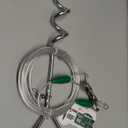 Petest 16 Inch Spiral Stake with 15ft Reflective Tie-Out Cable for Medium Dogs Up to 60 Pounds DarkGreen & Silver