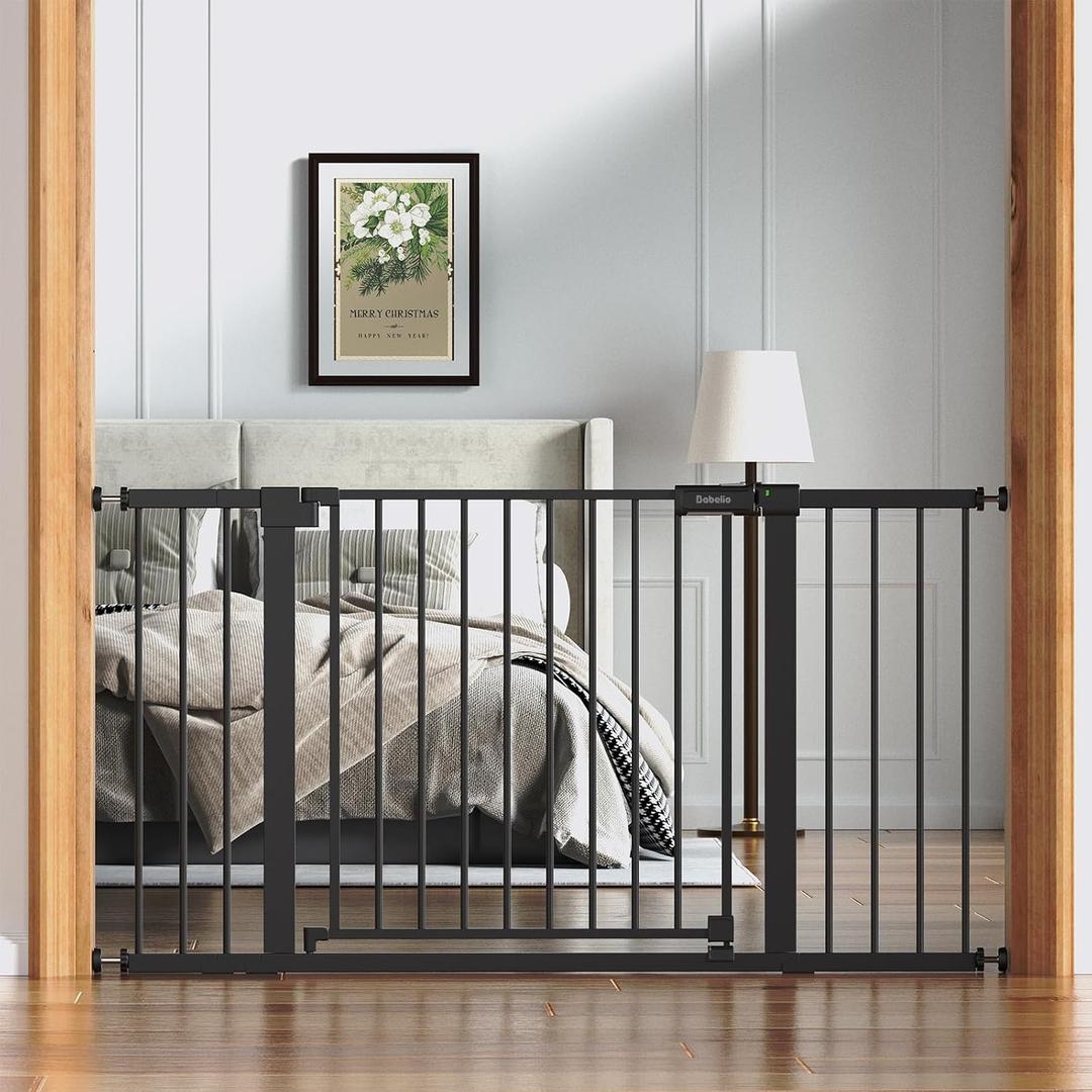 Babelio 36-56" 30"H Extra Wide Baby Gate for Stairs No Drilling, PressGuard II