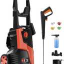Electric Pressure Washer 4800PSI 2.9GPM with 4 Nozzles, 25FT Hose & Soap Tank, for Cars, Patio, Pool Cleaning (Orange)