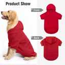 BINGPET Dog Hoodie, Fleece Lined Fall Cold Winter Soft Warm Puppy Sweatshirt with Leash Hole, Dog Sweaters Outfit,Pullover Hoodie for Small Medium Large Dogs Cats