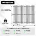 Spirit Grill Grates Stainless Steel 7637 for Weber Spirit E210 Grill Replacement for Weber Spirit 200 & Spirit GS4 II E210 Grill Parts for Weber Spirit Stainless Steel Grates 17.5" E210 E220 S210 S220
