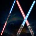 Beyondtrade Lightsabers Toy 13 Colors, Doubled-Blade Dueling Swords 2 in 1 Light Sabers with FX Sound for Kids Birthday Halloween Cosplay Christmas Party Movie Fans Toys Gift