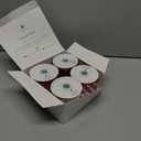 PAPER FAIR 4 Rolls 32 yd Red Glitter Candy Cane Christmas Wired Ribbon Set, 2.5 inch x 8yd Sequin Satin Burlap Ribbon for Xmas Tree Dcor, Gift Wrap Box, Bows, Wreath, Garland, Floral DIY Craft