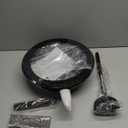 Carbon Steel Wok - Including Glass Cover and Silicone Spatula, 13-Inch Woks & Stir-Fry Pans for Induction, Electric, Gas Stoves