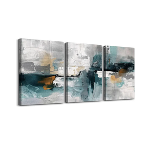 TTHYUEWS Canvas Prints Art 3 Piece Abstract Wall Art For Living Room Bedroom Wall Decor Modern Office Large Decorations Color Block Wall Paintings Pictures Artwork Minimalist Aesthetic Home Decor