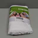 Fitted Sheet- COSMOPLUS Twin Fitted Sheet OnlyNo Flat Sheet or Pillow Shams,4 Way Stretch Micro-Knit,Snug Fit,Wrinkle Free,for Standard Mattress and Air Bed Mattress from 8 Up to 10,White (Twin/Twin XL/RV Twin)