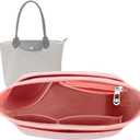 Lckaey Purse Organizer For Longchamp Bag Insert Organizer Tote Insert Large Handbag Organizer Inserts Large Bag Best1032pink-L