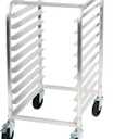 Winco 10-Tier Aluminum Sheet Pan Rack with Brake
