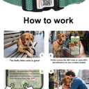 WhoseID Reflective Dog Collar with AirTag Holder,Adjustable Dog Collar with Neoprene Padded & Anti-Lost QR Code Buckle (Green, Small)