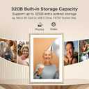 Digital Picture Frame, 10.1'' Frameo Digital Frame Wifi, 32GB Memory, 1280*800 HD Touch Screen Digital Photo Frame, Wall Mountable, Share Instantly, Anniversary, Birthday Gifts for Women, Mom, Golden