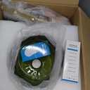 Gold Floor Lamps for Living Room Bedroom,Glass Floor Lamp with Remote Control & Green Lampshade,Arc Dimmable Floor Lamp Mid Century Modern Standing Lamp Vintage Tall Floor Lamps for Bedroom Corner