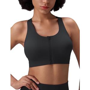 baleaf Sweatleaf Adjustable Sports Bras for Women, Padded Racerback Yoga Bra, High Impact Molded Cup Workout Bra, Size: X-Large