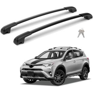 300LBS Roof Rack Cross Bars Lockable for 2013-2018 RAV4, Aluminum Car Cargo Crossbars Rooftop Luggage Kayak Bicycles Canoe Carrier