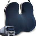 X Large Car Seat Cushion for Driving, Mprove Driving Vision/Posture, Truck Seat Cushion with Non-Slip and Adjustable Straps, Memory Foam Seat Cushion for Long Time Driving Car, Truck, SUVs (Dark Gray)