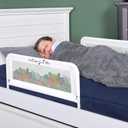 Dream On Me Lightweight Mesh Security Adjustable Bed Rail Double Pack with Breathable Mesh Fabric in Jungle Print, 2 Count (Pack of 1)